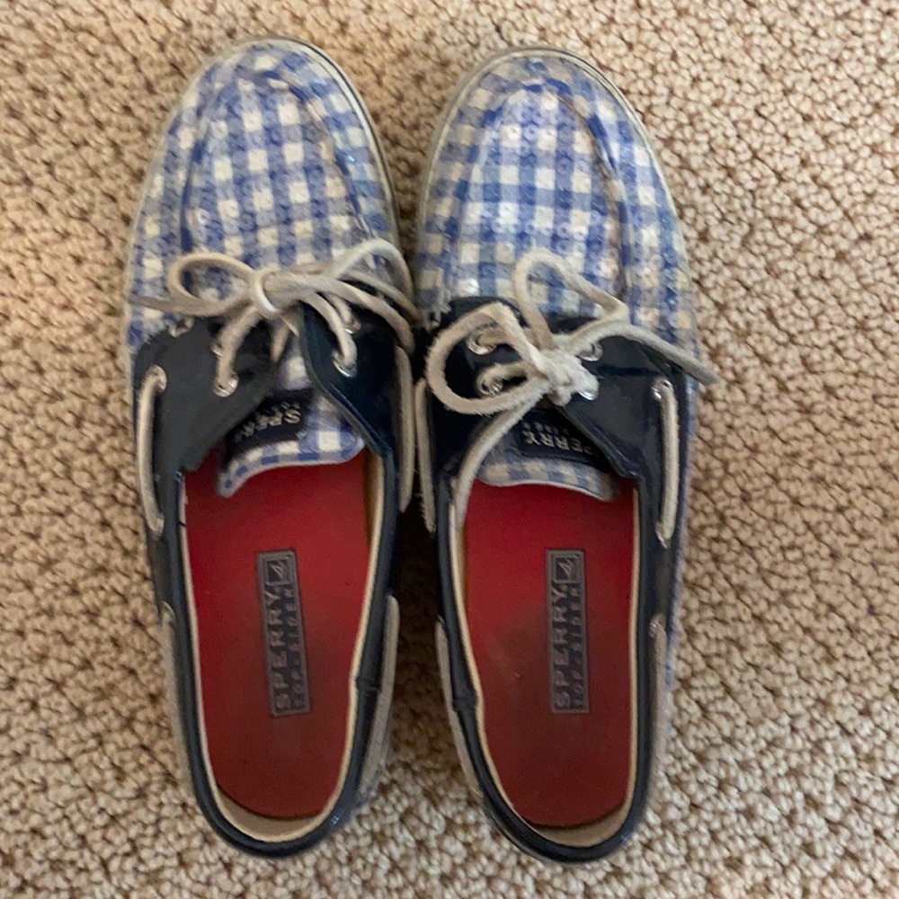Checkered Sequin Sperry Boat Shoes